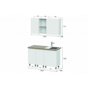 Кухня Одри 1400мм